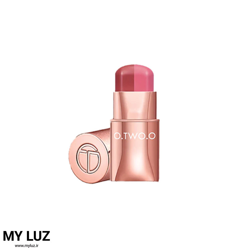 رژگونه استیکی دو رنگه او تو او Dual color cheek stick warm sunset 03 (o two o)