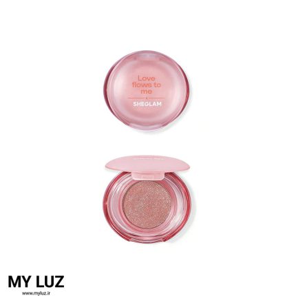 سایه چشم اکلیلی درخشان کریستال شیگلم Crystal intentions manifesting glow glitter eyeshadow- Rose Quartz (Sheglam)