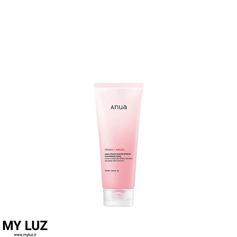 فوم شستشو هلو نیاسینامید آنوا Peach niacin spread cleansing foam 150ml (Anua)