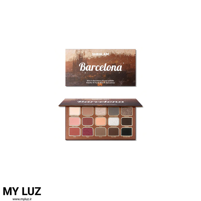 پالت سایه 15 رنگ شیگلم Bliss in barcelona 15- Pan palette (Sheglam)